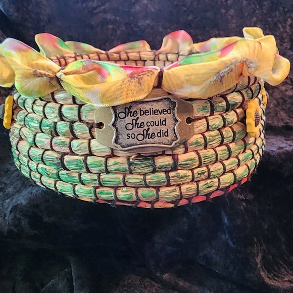 Handmade, one of a kind basket